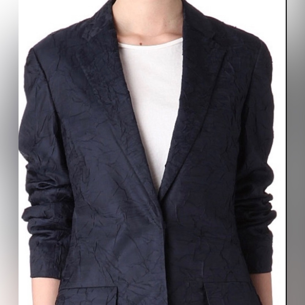 Acne Studio Cindy Crinkle Single Breast Blazer - 36 (approx 4)